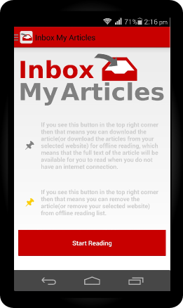 Inbox My Articles Responsive Website